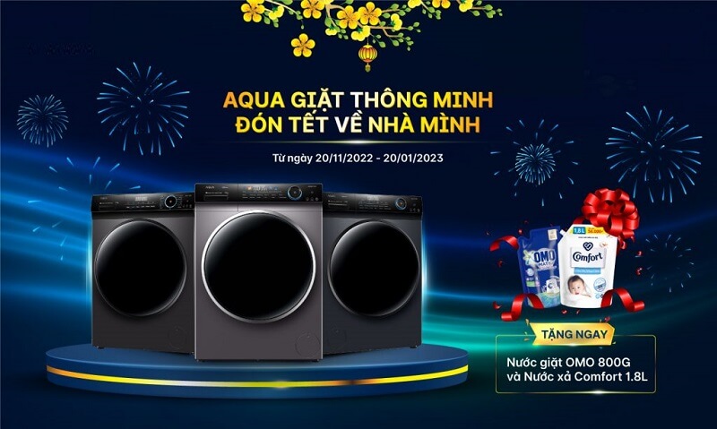 Chương trình khuyến mại “Aqua giặt thông minh, đón tết về nhà mình”