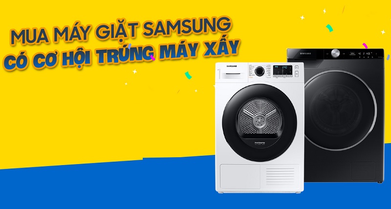 Cơ hội trúng máy sấy khi mua máy giặt Samsung