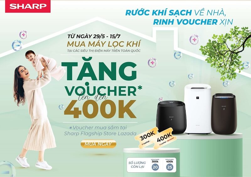 Mua máy lọc không khí - Rước khí sạch về nhà, rinh Voucher xịn