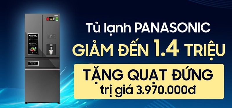 Mua tủ lạnh Panasonic tặng ngay Quạt đứng trị giá gần 4 triệu đồng