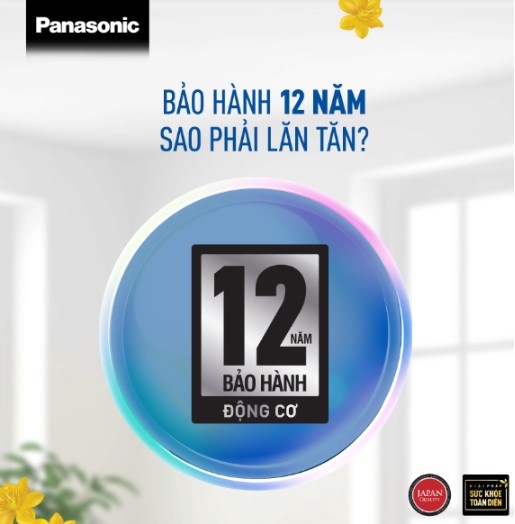 Thông báo về chương trình bảo hành động cơ 12 năm cho máy giặt Panasonic